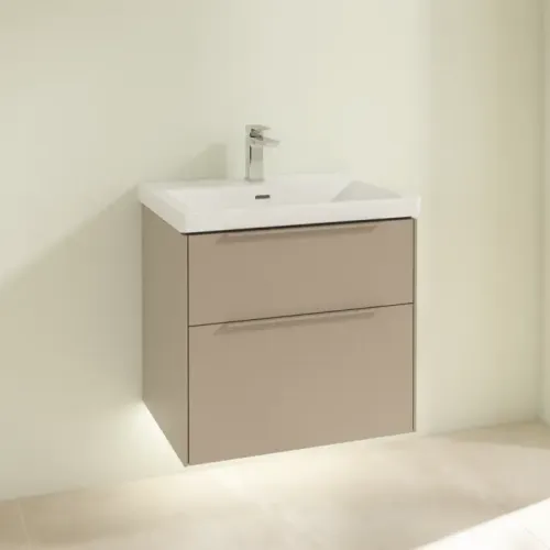 Villeroy & Boch Subway 3.0 Тумба под раковину, с подсветкой, 2 выдвижных ящика, 622 x 576 x 478 mm, Taupe C576L2VM
