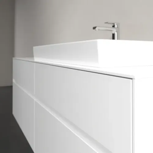 Villeroy & Boch Collaro Тумба под раковину, с подсветкой, 4 выдвижных ящика, 1600 x 548 x 500 mm, Glossy White / Glossy White C027B0DH