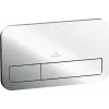 Villeroy & Boch ViConnect Системы ИНСТАЛЛЯЦИИ Kлавиша смыва viconnect 200S, Смыв с 2 объемами, Хромированный 92249061