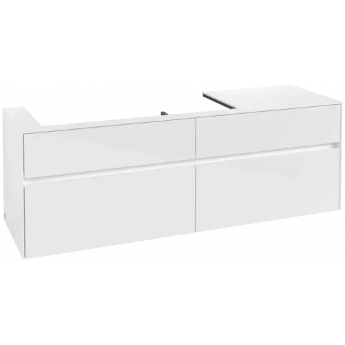 Villeroy & Boch Collaro Тумба под раковину, 4 выдвижных ящика, 1600 x 548 x 500 mm, Glossy White / Glossy White C02900DH