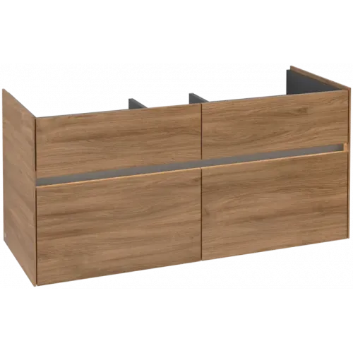 Villeroy & Boch Collaro Тумба под раковину, с подсветкой, 4 выдвижных ящика, 1154 x 546 x 444 mm, Oak Kansas C012B0RH