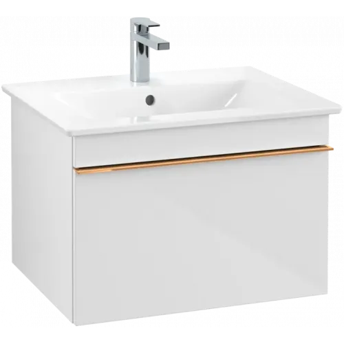 Villeroy & Boch Venticello Тумба под раковину, 1 выдвижной ящик, 603 x 420 x 502 mm, Glossy White / Glossy White A93305DH