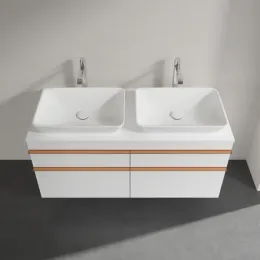 Villeroy & Boch Venticello Тумба под раковину, 4 выдвижных ящика, 1257 x 606 x 502 mm, Glossy White / Glossy White A94405DH