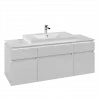 Villeroy & Boch Legato Тумба под раковину, 5 выдвижных ящиков, 1400 x 550 x 500 mm, Glossy White / Glossy White B69900DH