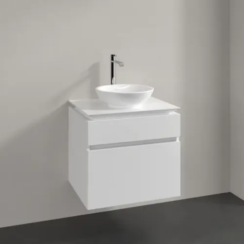 Villeroy & Boch Legato Тумба под раковину, 2 выдвижных ящика, 600 x 550 x 500 mm, Glossy White / Glossy White B56800DH