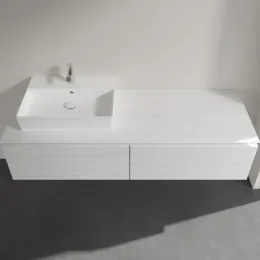 Villeroy & Boch Legato Тумба под раковину, 2 выдвижных ящика, 1600 x 380 x 500 mm, White Wood / White Wood B67200E8