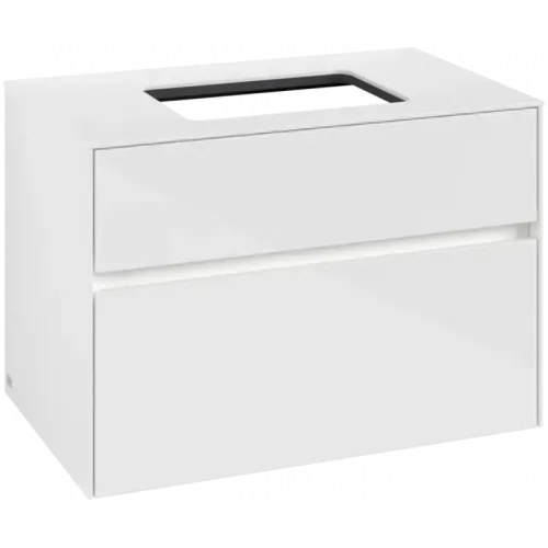 Villeroy & Boch Collaro Тумба под раковину, с подсветкой, 2 выдвижных ящика, 800 x 548 x 500 mm, Glossy White / Glossy White C108B0DH