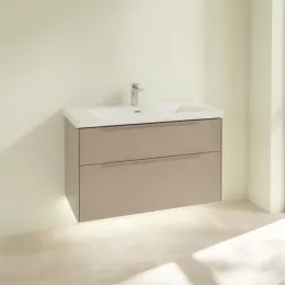 Villeroy & Boch Subway 3.0 Тумба под раковину, с подсветкой, 2 выдвижных ящика, 973 x 576 x 478 mm, Taupe C570L2VM