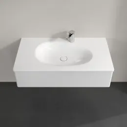 Villeroy & Boch Antao Тумба под раковину, 1 выдвижной ящик, 988 x 256 x 493 mm, лицевая поверхность без текстурированной отделки, Glossy White Lacquer K02000GF