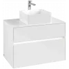 Villeroy & Boch Collaro Тумба под раковину, с подсветкой, 2 выдвижных ящика, 800 x 548 x 500 mm, Glossy White / Glossy White C037B0DH