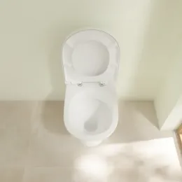 Villeroy & Boch O.novo Унитаз с вертикальным смывом, напольный, Альпийский белый CeramicPlus 565710R1