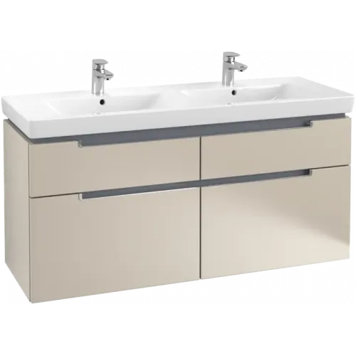 Villeroy & Boch Subway 2.0 Тумба под раковину, 4 выдвижных ящика, 1287 x 590 x 449 mm, Soft Grey A91710VK