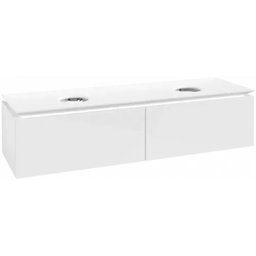 Villeroy & Boch Legato Тумба под раковину, 2 выдвижных ящика, 1600 x 380 x 500 mm, Glossy White / Glossy White B59900DH