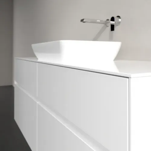 Villeroy & Boch Collaro Тумба под раковину, с подсветкой, 4 выдвижных ящика, 1400 x 548 x 500 mm, Glossy White / Glossy White C116B0DH