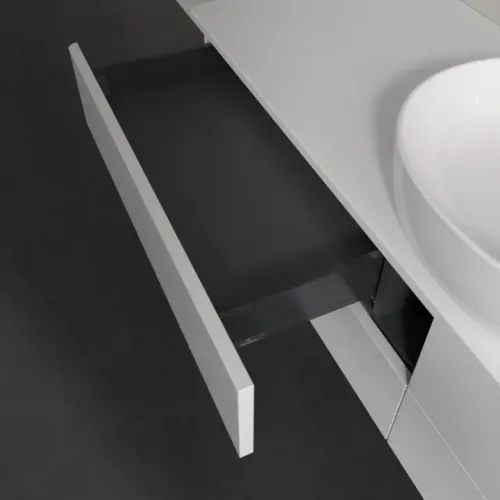Villeroy & Boch Antao Тумба под раковину, с подсветкой, 4 выдвижных ящика, 1600 x 360 x 500 mm, лицевая поверхность без текстурированной отделки, Glossy White Lacquer / Glossy White Lacquer L25010GF