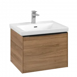 Villeroy & Boch Subway 3.0 Тумба под раковину, с подсветкой, 1 выдвижной ящик, 572 x 429 x 478 mm, Oak Kansas C577L1RH