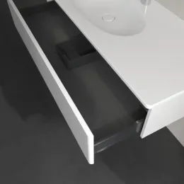 Villeroy & Boch Antao Тумба под раковину, с подсветкой, 1 выдвижной ящик, 1188 x 256 x 493 mm, лицевая поверхность без текстурированной отделки, Glossy White Lacquer L03000GF