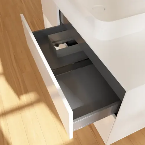 Villeroy & Boch Finion Тумба под раковину, с подсветкой, 3 выдвижных ящика, 1200 x 603 x 501 mm, Glossy White Lacquer / Glossy White Lacquer F701GFGF