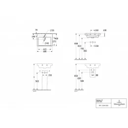 Раковина компактная Villeroy & Boch Subway 3.0 50 x 40 см 4370FF01