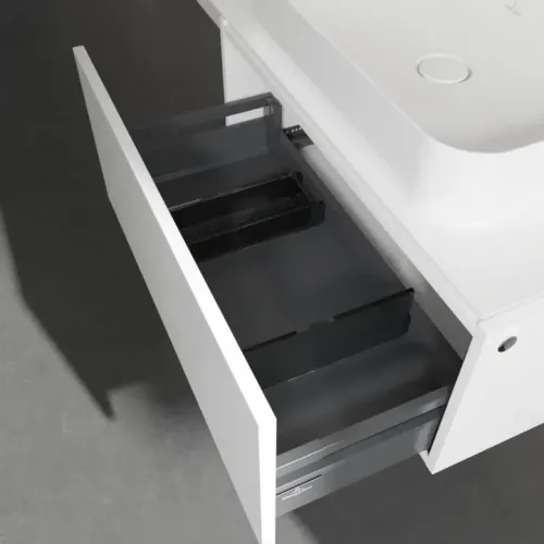 Villeroy & Boch Legato Тумба под раковину, 1 выдвижной ящик, 800 x 380 x 500 mm, Glossy White / Glossy White B75300DH