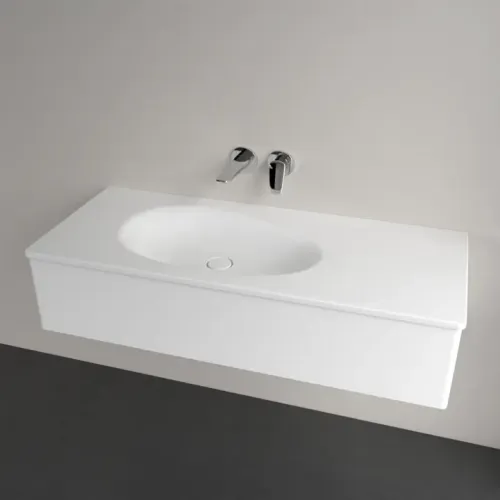 Villeroy & Boch Antao Pаковина для установки на тумбу, 1200 x 500 x 150 mm, Альпийский белый CeramicPlus, без перелива 4A77L3R1