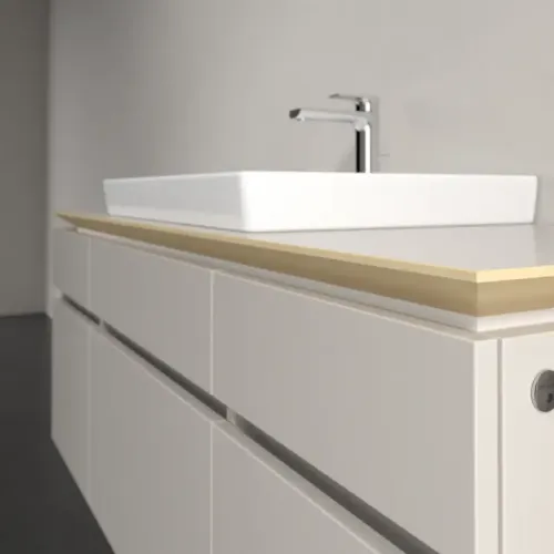 Villeroy & Boch Legato Тумба под раковину, с подсветкой, 5 выдвижных ящиков, 1400 x 550 x 500 mm, Soft Grey / Soft Grey B685L0VK