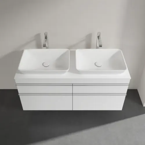 Villeroy & Boch Venticello Тумба под раковину, 4 выдвижных ящика, 1257 x 606 x 502 mm, Glossy White / Glossy White A94401DH