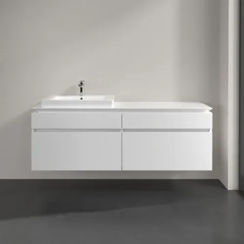 Villeroy & Boch Legato Тумба под раковину, 4 выдвижных ящика, 1600 x 550 x 500 mm, Glossy White / Glossy White B68900DH