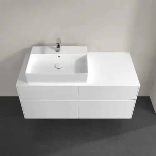 Villeroy & Boch Collaro Тумба под раковину, 4 выдвижных ящика, 1200 x 548 x 500 mm, Glossy White / Glossy White C12900DH