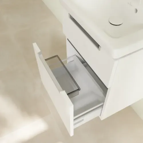 Villeroy & Boch Subway 2.0 Тумба под раковину, 2 выдвижных ящика, 485 x 590 x 379 mm, Glossy White A90700DH