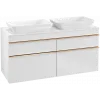 Villeroy & Boch Venticello Тумба под раковину, 4 выдвижных ящика, 1257 x 606 x 502 mm, Glossy White / Glossy White A94405DH
