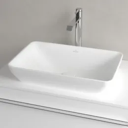 Villeroy & Boch Venticello Надстраиваемый полуутопленный умывальник, 555 x 360 x 110 mm, Альпийский белый, с переливом 41135501