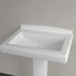 Villeroy & Boch Hommage Pаковина, 750 x 580 x 200 mm, Альпийский белый CeramicPlus, с переливом 7101A1R1