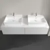 Villeroy & Boch Legato Тумба под раковину, 2 выдвижных ящика, 1600 x 380 x 500 mm, White Wood / White Wood B67600E8