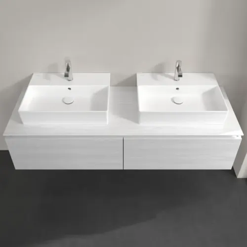 Villeroy & Boch Legato Тумба под раковину, 2 выдвижных ящика, 1600 x 380 x 500 mm, White Wood / White Wood B67600E8