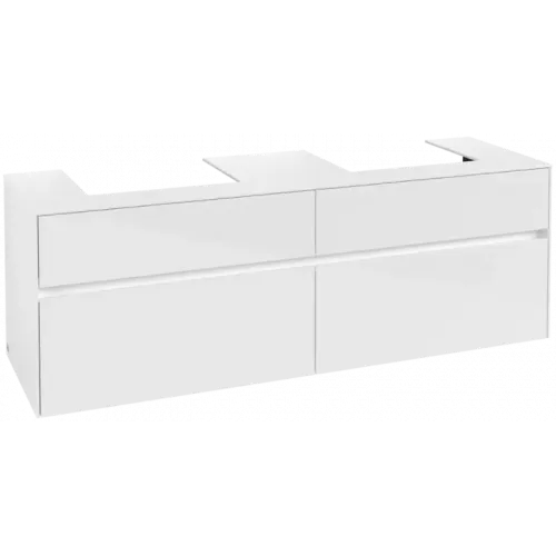 Villeroy & Boch Collaro Тумба под раковину, 4 выдвижных ящика, 1600 x 548 x 500 mm, Glossy White / Glossy White C02100DH