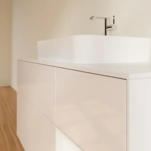 Villeroy & Boch Finion Тумба под раковину, с подсветкой, 3 выдвижных ящика, 1200 x 603 x 501 mm, Glossy White Lacquer / Glossy White Lacquer G421GFGF