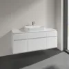 Villeroy & Boch Legato Тумба под раковину, 5 выдвижных ящиков, 1400 x 550 x 500 mm, Glossy White / Glossy White B76000DH