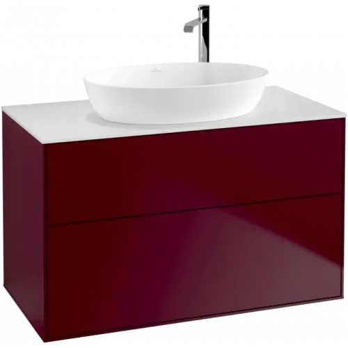 Villeroy & Boch Finion Тумба под раковину, 2 выдвижных ящика, 1000 x 603 x 501 mm, Peony Matt Lacquer F88100HB