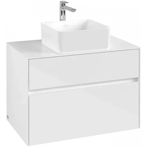 Villeroy & Boch Collaro Тумба под раковину, 2 выдвижных ящика, 800 x 548 x 500 mm, Glossy White / Glossy White C03700DH