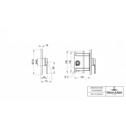 Смеситель для душа встраиваемый на 1 выход Villeroy & Boch Architectura однорычажный TVS10335200061