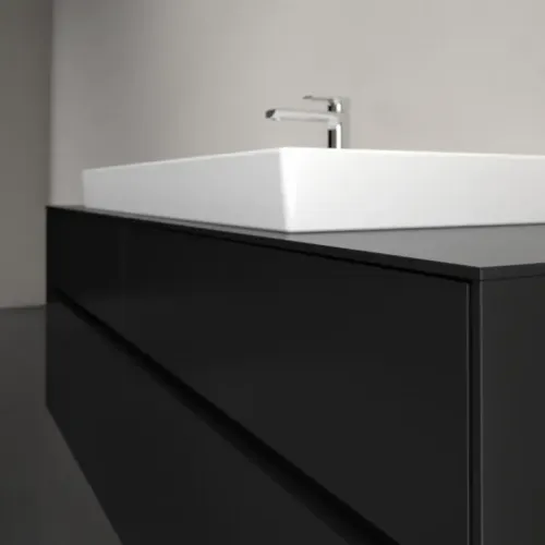 Villeroy & Boch Collaro Тумба под раковину, 4 выдвижных ящика, 1600 x 548 x 500 mm, Black Matt Lacquer / Black Matt Lacquer C03100PD