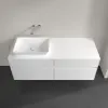 Villeroy & Boch Collaro Тумба под раковину, с подсветкой, 4 выдвижных ящика, 1400 x 548 x 500 mm, Glossy White / Glossy White C117B0DH