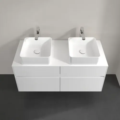 Villeroy & Boch Collaro Тумба под раковину, с подсветкой, 4 выдвижных ящика, 1200 x 548 x 500 mm, Glossy White / Glossy White C044B0DH