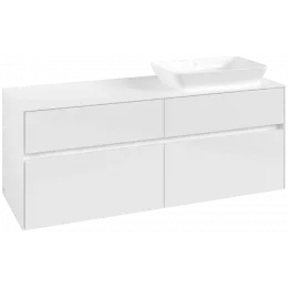 Villeroy & Boch Collaro Тумба под раковину, 4 выдвижных ящика, 1400 x 548 x 500 mm, Glossy White / Glossy White C11800DH