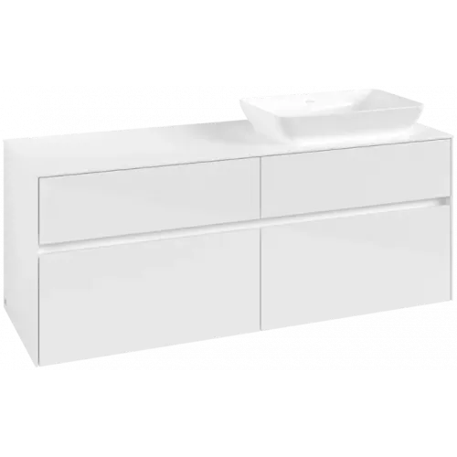 Villeroy & Boch Collaro Тумба под раковину, 4 выдвижных ящика, 1400 x 548 x 500 mm, Glossy White / Glossy White C11800DH