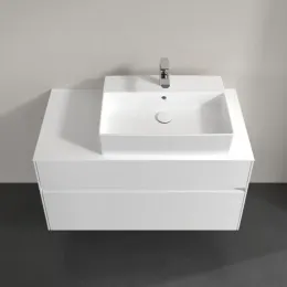 Villeroy & Boch Collaro Тумба под раковину, с подсветкой, 2 выдвижных ящика, 1000 x 548 x 500 mm, Glossy White / Glossy White C127B0DH