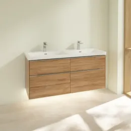 Villeroy & Boch Subway 3.0 Тумба под раковину, с подсветкой, 4 выдвижных ящика, 1272 x 576 x 478 mm, Oak Kansas C568L0RH