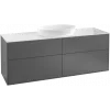 Villeroy & Boch Finion Тумба под раковину, с подсветкой, 4 выдвижных ящика, 1600 x 603 x 501 mm, Silk Grey Matt Lacquer G97100HJ