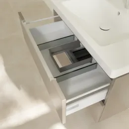 Villeroy & Boch Subway 2.0 Тумба под раковину, 2 выдвижных ящика, 787 x 520 x 449 mm, Truffle Grey A69600VG